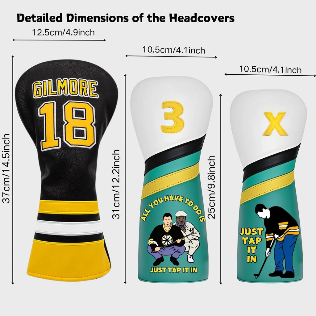 Themed Golf Club Headcover for Drivers, Fairway Woods, Hybrid/Rescue, SET.