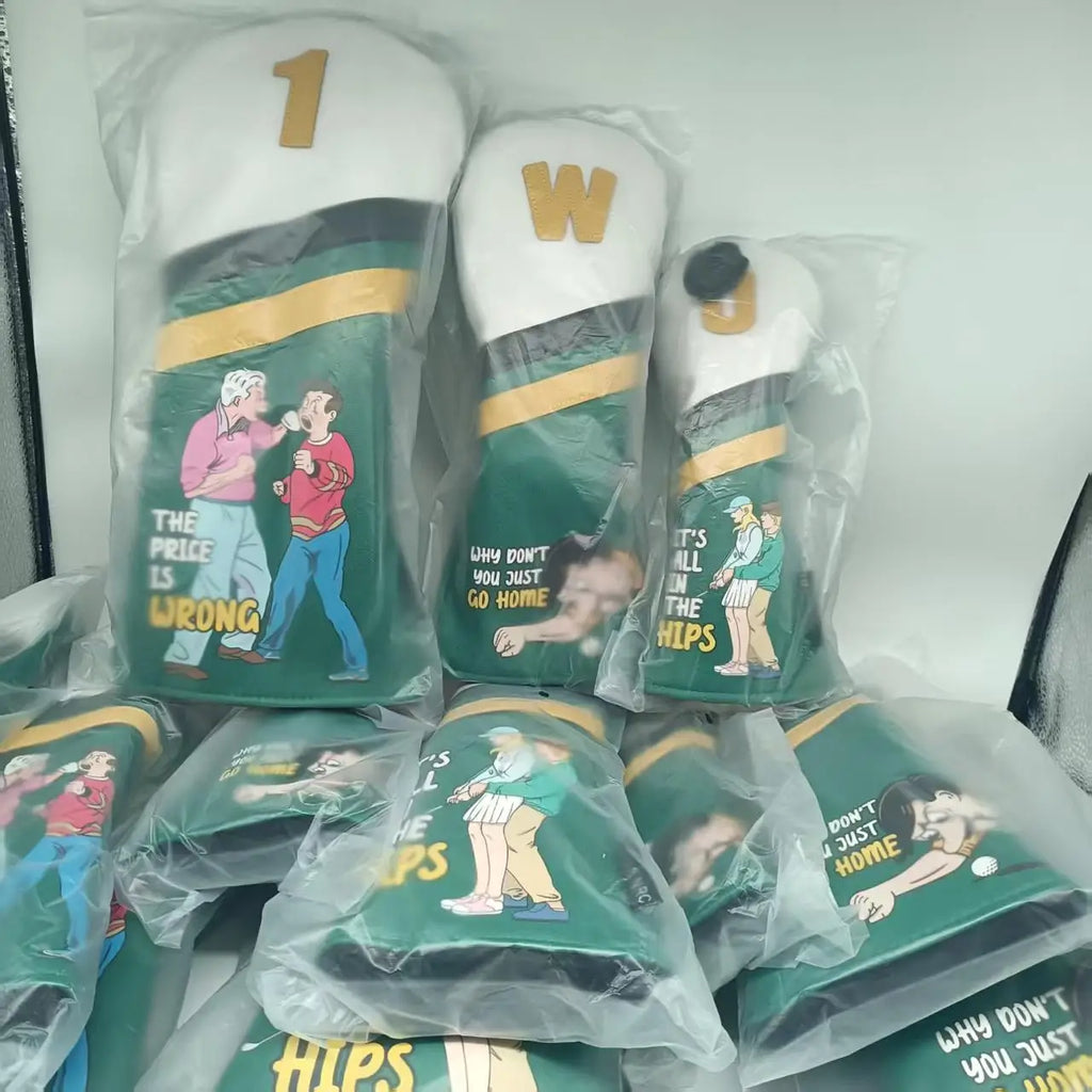 Humorous And Funny Golf Club Covers, Featuring American-style quirky headgear for driver, fairway wood, and hybrid Anti-Scratch