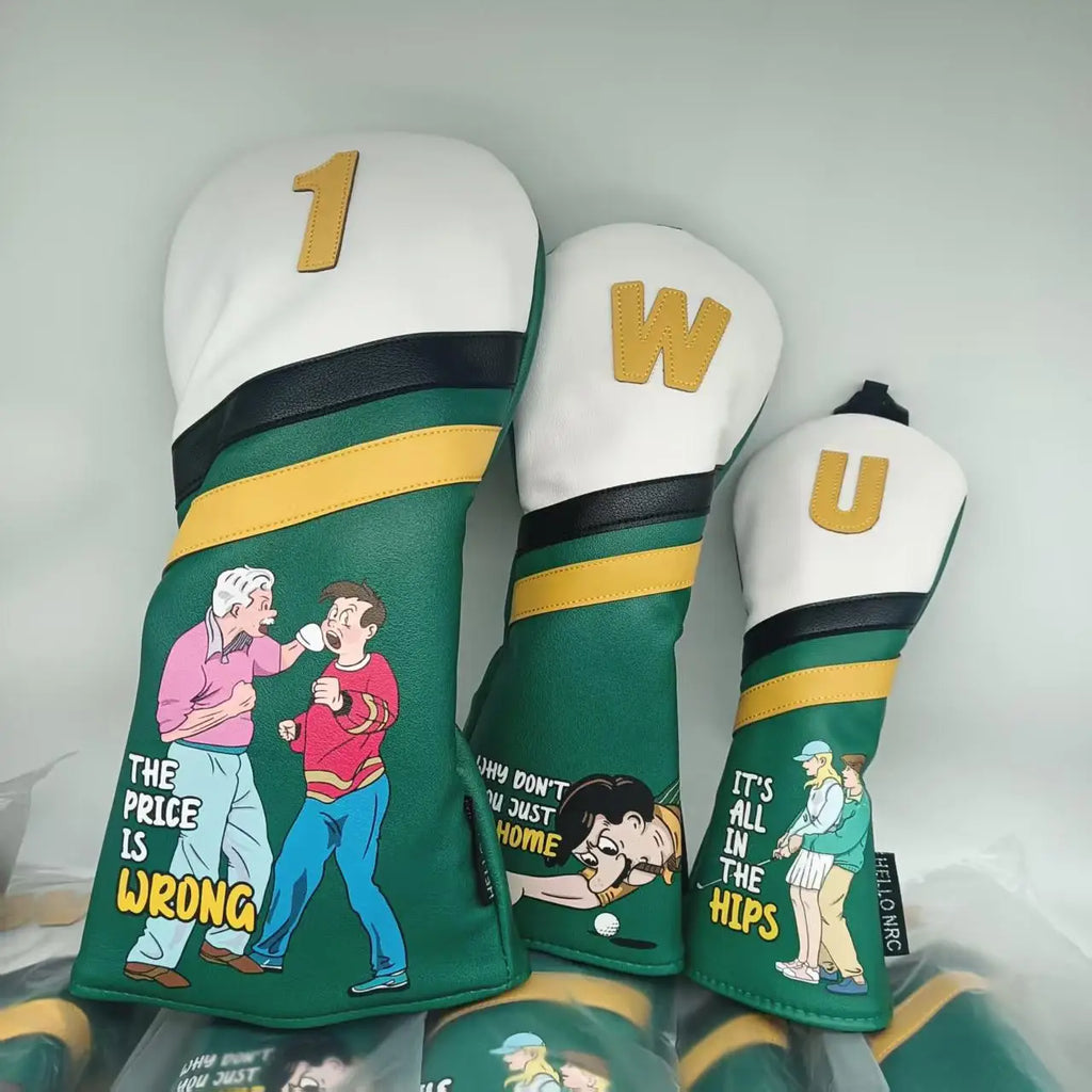 Humorous And Funny Golf Club Covers, Featuring American-style quirky headgear for driver, fairway wood, and hybrid Anti-Scratch