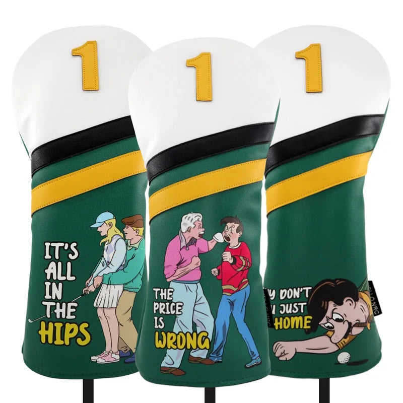 Humorous And Funny Golf Club Covers, Featuring American-style quirky headgear for driver, fairway wood, and hybrid Anti-Scratch